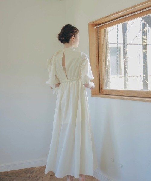 NOTRE emor（ノートルエモア） ワンピース point ribbon shirt dress