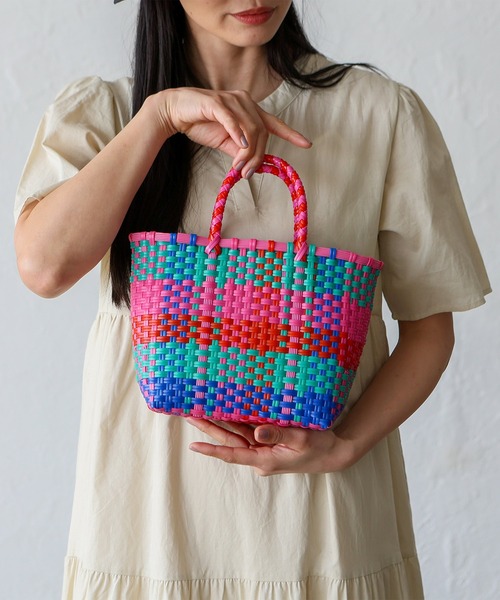 VitaFelice（ヴィータフェリーチェ） かごバッグ カゴバッグ カラフル