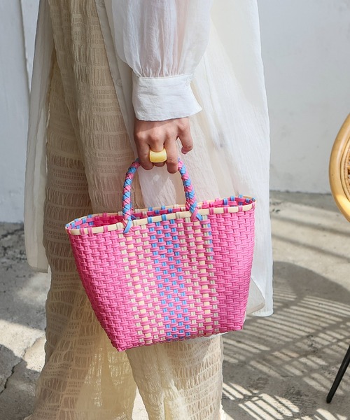 VitaFelice（ヴィータフェリーチェ） かごバッグ カゴバッグ カラフル