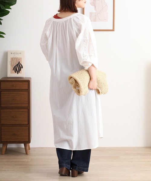 7800 ワンピース Mochi｜open collar dress [black] オープンカラーワンピース