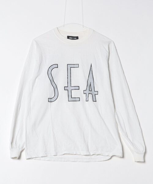 WIND AND SEA ホワイト 長袖カットソー M WIND AND SEA 「WIND SEA」 長袖カットソー M ホワイト