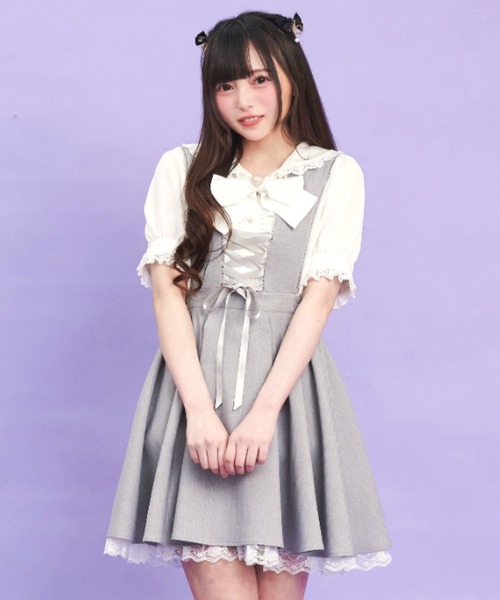 ベイビー ハートレース半袖ブラウス【美品】【クリーニング済み】 BABY,THE STARS SHINE BRIGHT - ベイビー ハートレース半袖ブラウス