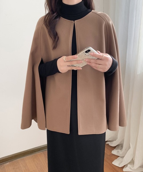 「ABITOKYO」 ポンチョ L アイボリー レディース_画像3