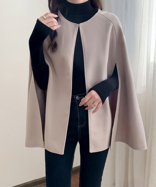 「ABITOKYO」 ポンチョ L アイボリー レディース_画像8