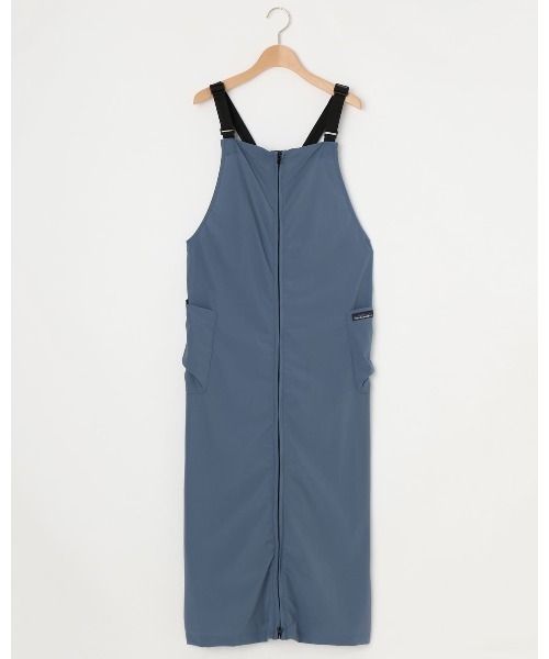 THOUSAND MILEサロペットスカート　ナイロン・ポリウレタン　カーキ セール】【THOUSAND MILE】SALOPETTE SKIRT NY/PU/サロペット