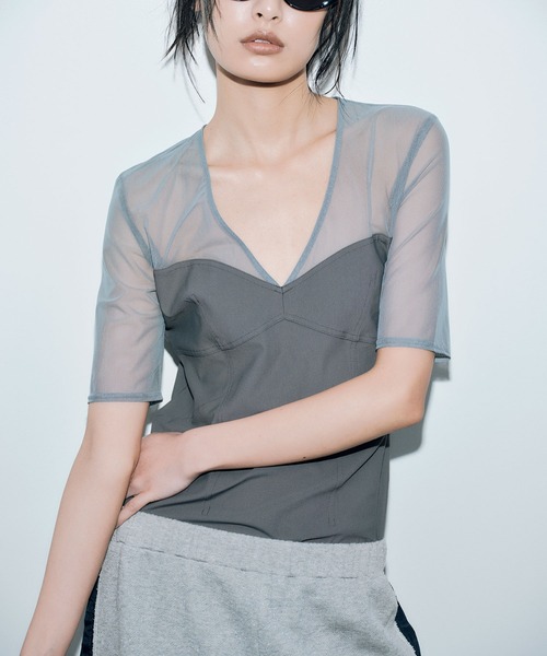 HIGH TENSION JERSEY CORSET TOPS / ハイテンションジャージコルセットトップス レディース