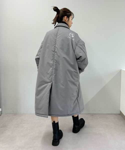 「WHO'S WHO gallery」 ステンカラーコート FREE グレー メンズ_画像2