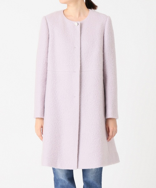 La TOTALITE（ラ トータリテ） ノーカラーコート 36 グレー レディース