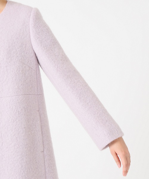 La TOTALITE（ラ トータリテ） ノーカラーコート 36 グレー レディース