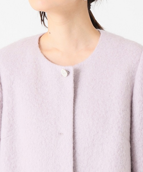 La TOTALITE（ラ トータリテ） ノーカラーコート 36 グレー レディース