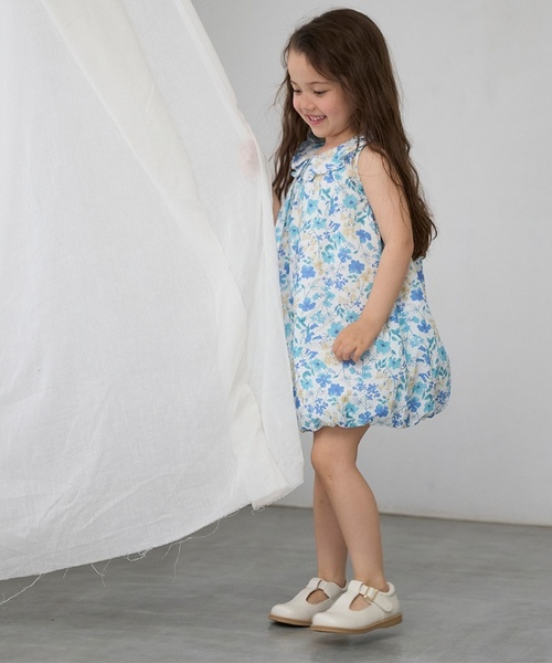 petit main ワンピース 花柄バルーンワンピース キッズ 子供服
