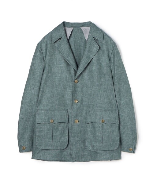 ブルゾン アウター バンブーシルクコットン サファリジャケット HAVANA DORMEUIL メンズの画像