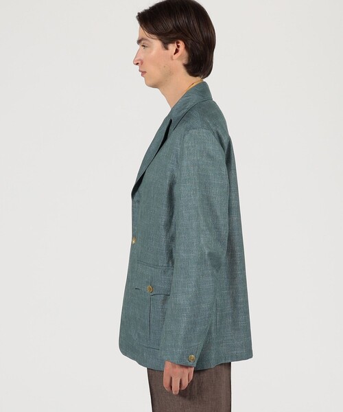 ブルゾン アウター バンブーシルクコットン サファリジャケット HAVANA DORMEUIL メンズの画像
