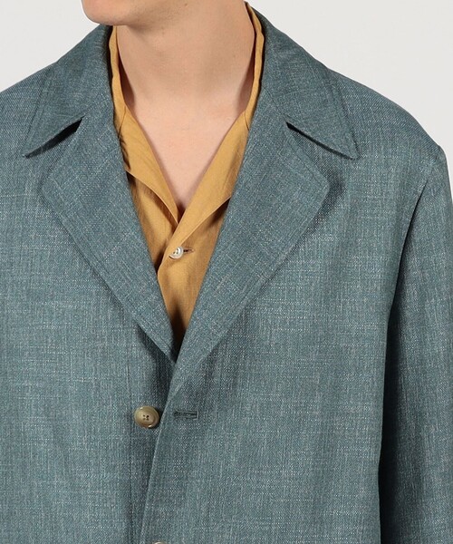 ブルゾン アウター バンブーシルクコットン サファリジャケット HAVANA DORMEUIL メンズの画像