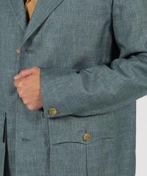 ブルゾン アウター バンブーシルクコットン サファリジャケット HAVANA DORMEUIL メンズの画像