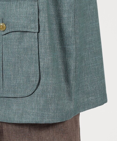 ブルゾン アウター バンブーシルクコットン サファリジャケット HAVANA DORMEUIL メンズの画像