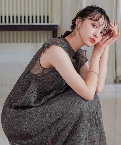 niana 「niana」 ノースリーブワンピース S ブラウン レディース