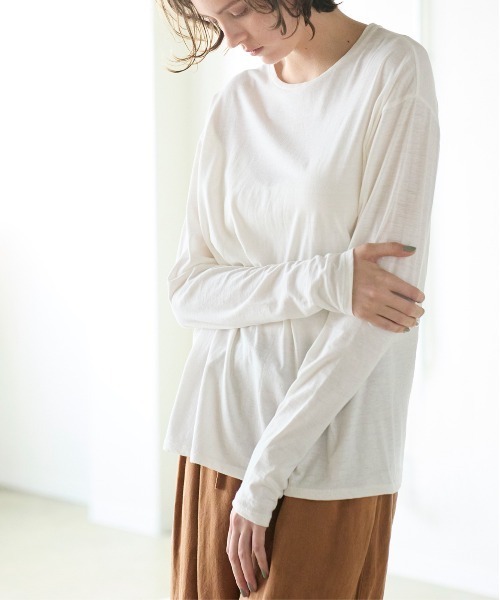 WALANCE（ワランス） tシャツ cotton cashmere crew neck relax T 