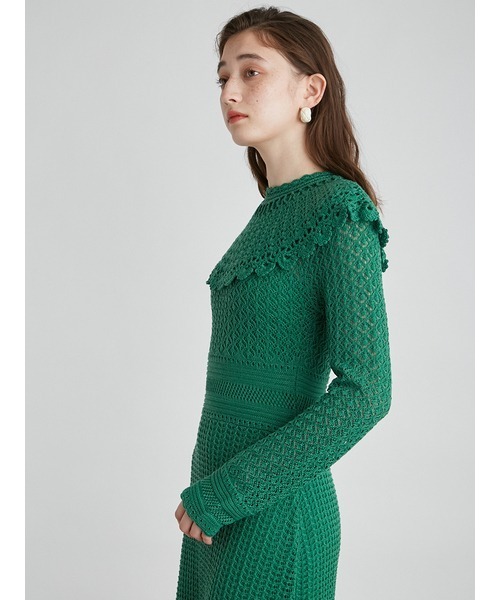 「LILY BROWN」 ニットワンピース FREE ブラック レディース_画像6