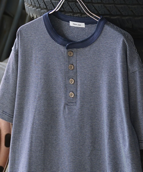 Adoon plain ヘンリーネック tシャツ ASSORTED HENRY NECK DRAWCORD T