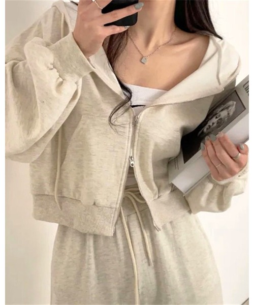 CHEER（チアー） セットアップ ダブルジップショートパーカー