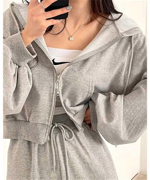 CHEER（チアー） セットアップ ダブルジップショートパーカー