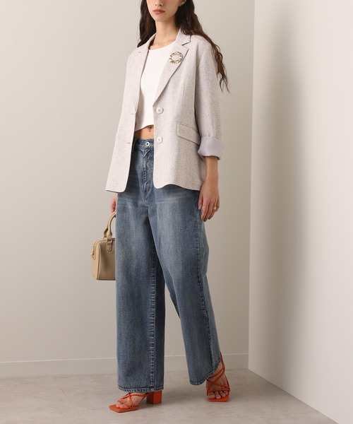 「one after another NICE CLAUP」 加工デニムパンツ LARGE ブルー レディース