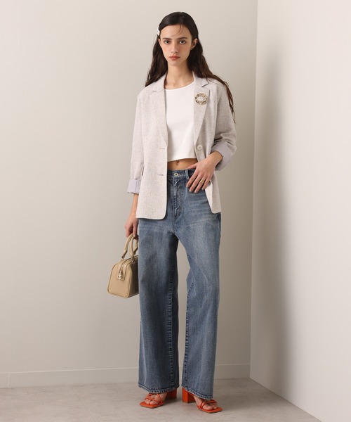 「one after another NICE CLAUP」 加工デニムパンツ LARGE ブルー レディース