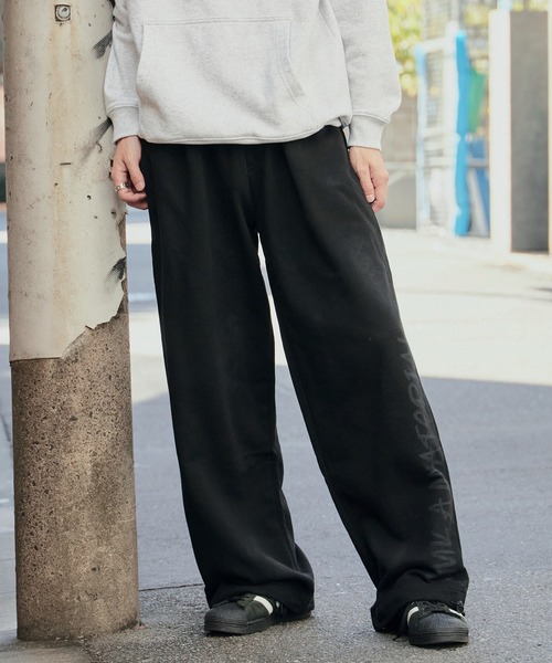 Theater code スウェットパンツ ジャージ Distressed sweatpants/汚れ