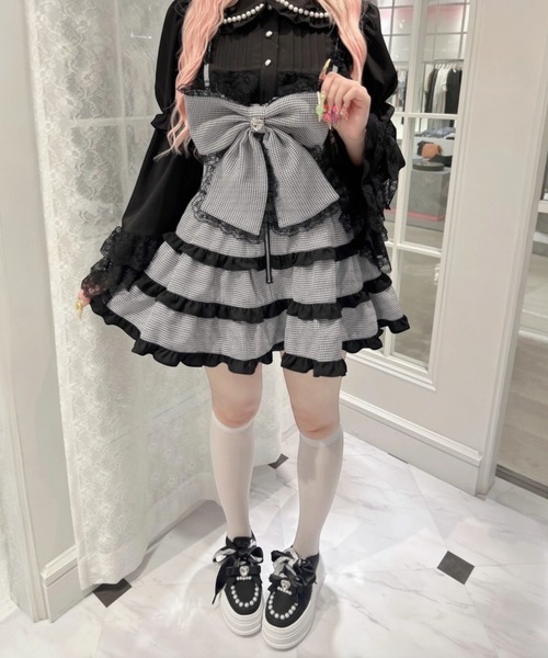 Ank Rouge（アンクルージュ） ジャンパースカート BIGリボン配色