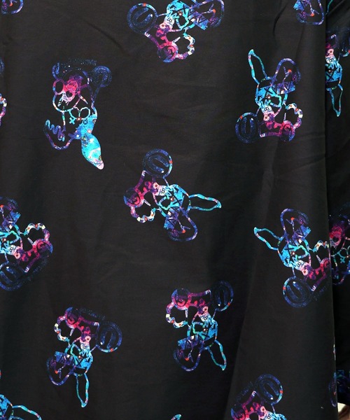 ScoLar ブラウス シャツ 153634：パチうさ×ラビル柄 ネクタイ付き