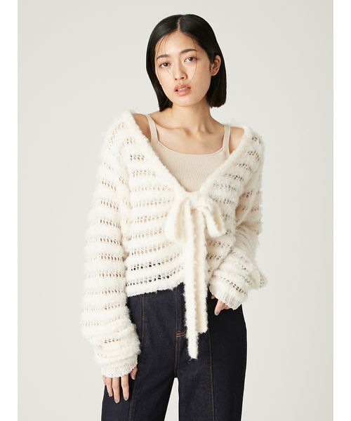 FRAY I.D（フレイ・アイディー） カーディガン ネット編みシャギー