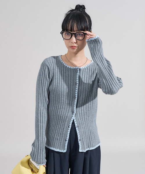 FREAK'S STORE（フリークスストア） カーディガン 配色ステッチ