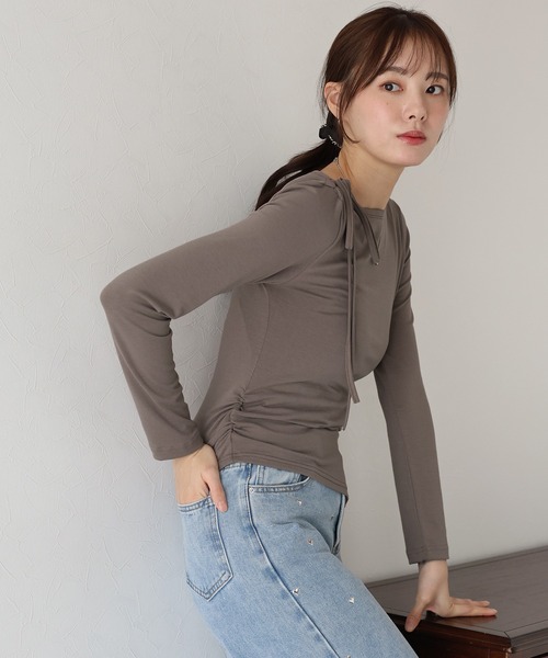 【激レア/即完売】Y-3 /アシンメトリー リボンカットソー/ ブルー /XXS BLUEEAST（ブルーイースト） tシャツ リボンアシンメトリーカットソー