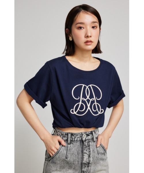 「rienda」 半袖Tシャツ FREE ブラック レディース_画像3