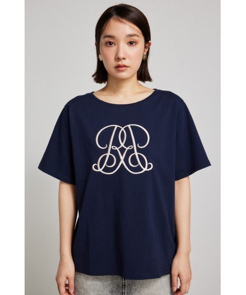 「rienda」 半袖Tシャツ FREE ブラック レディース_画像6