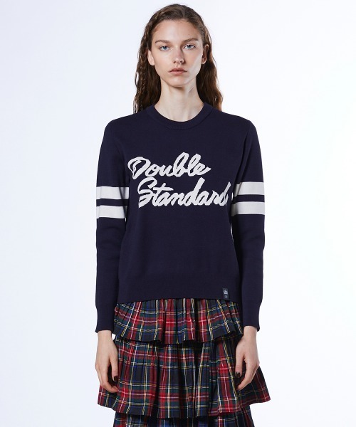 【極美品】ダブルスタンダードクロージング ロゴニットプルオーバー ダブスタ DOUBLE STANDARD CLOTHING（ダブルスタンダードクロージング） ニット