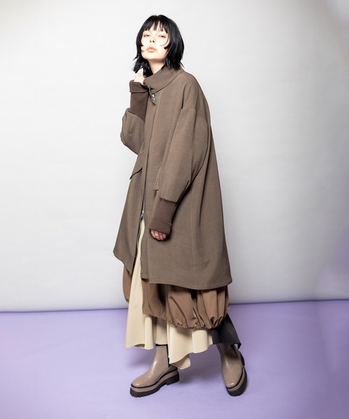 OSMOSIS（オズモーシス） コート アウター レイヤードスタンドカラー