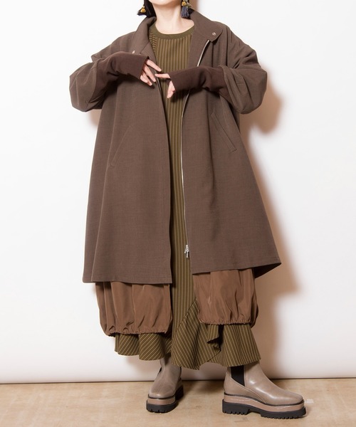 OSMOSIS（オズモーシス） コート アウター レイヤードスタンドカラー