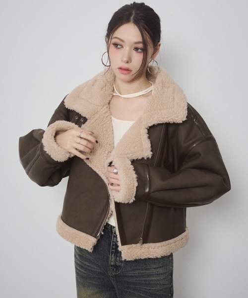 wjk ムートンコート【美品】 EMMETI×wjk mouton jacket 
