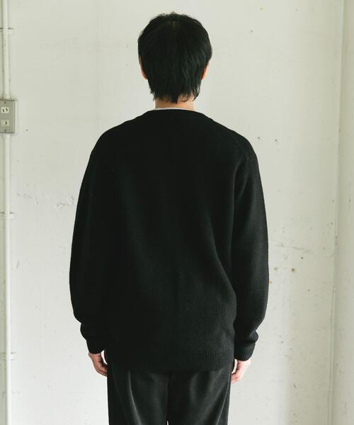 【BLACK】ハミルトンウールガーターカーディガン URBAN RESEARCH DOORS（アーバンリサーチドアーズ） カーディガン 「XL