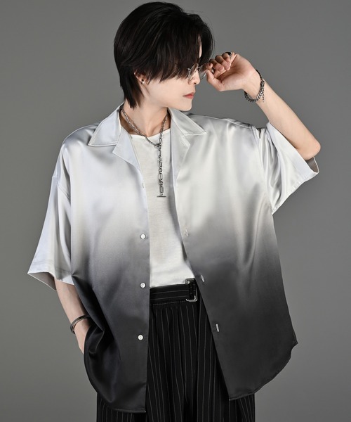 「ADRER」 半袖シャツ S グレー メンズ_画像6