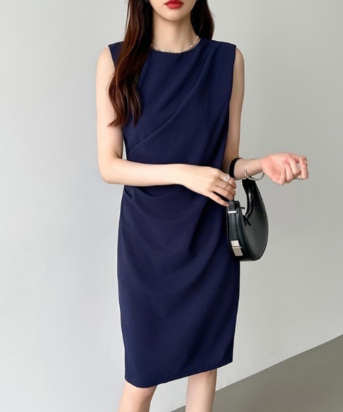 「COCOMOMO」 ノースリーブワンピース S ブラック レディース_画像4