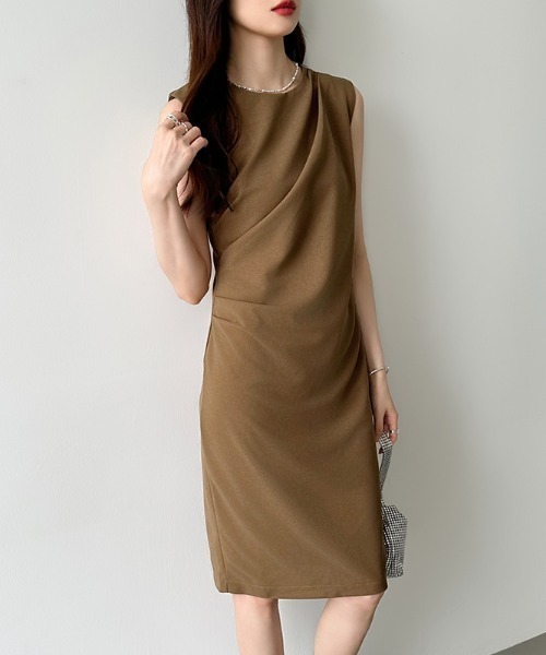 「COCOMOMO」 ノースリーブワンピース S ブラック レディース_画像6