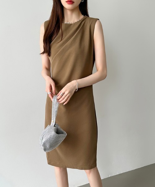 「COCOMOMO」 ノースリーブワンピース S ブラック レディース_画像7