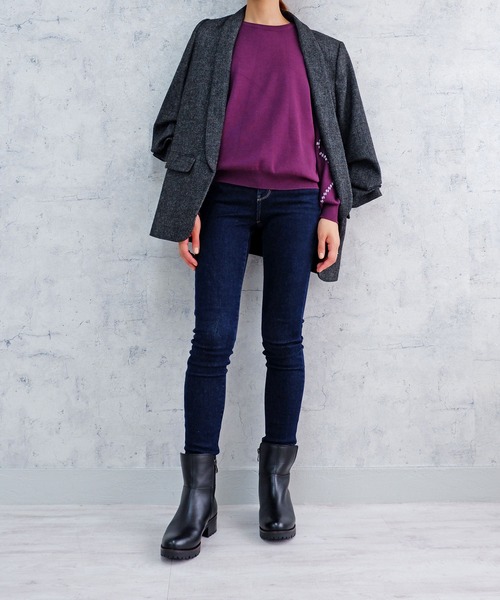 「MODE KAORI」 ショートブーツ 23cm グレー レディース_画像4