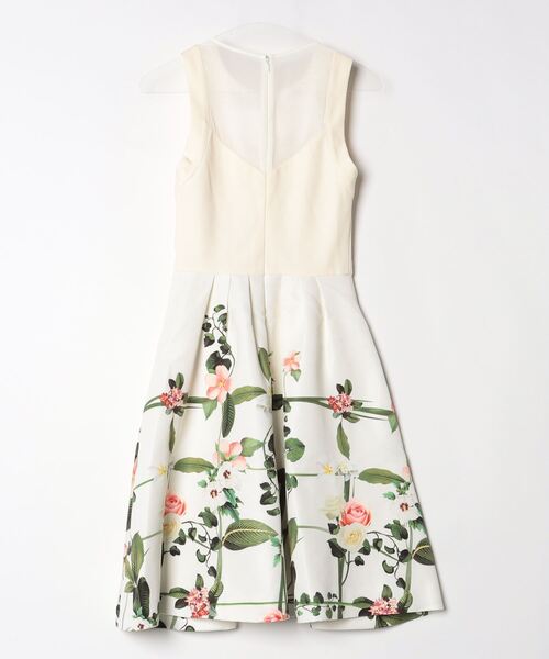 「Ted Baker」 花柄ノースリーブワンピース 0 ベージュ レディース_画像2