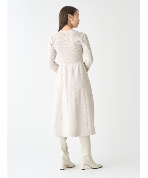 「CELFORD」 7分袖ワンピース 38 ブラック レディース_画像4