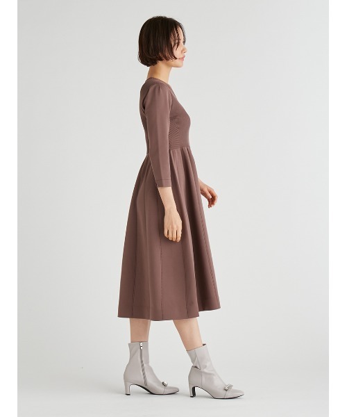 「CELFORD」 7分袖ワンピース 38 ブラック レディース_画像9