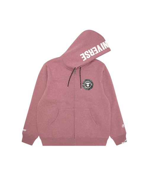 美品　A BATH ING APE カレッジロゴパーカー ピンク　希少サイズ AAPE BY A BATHING APE（エーエイプバイアベイシングエイプ） ブルゾン